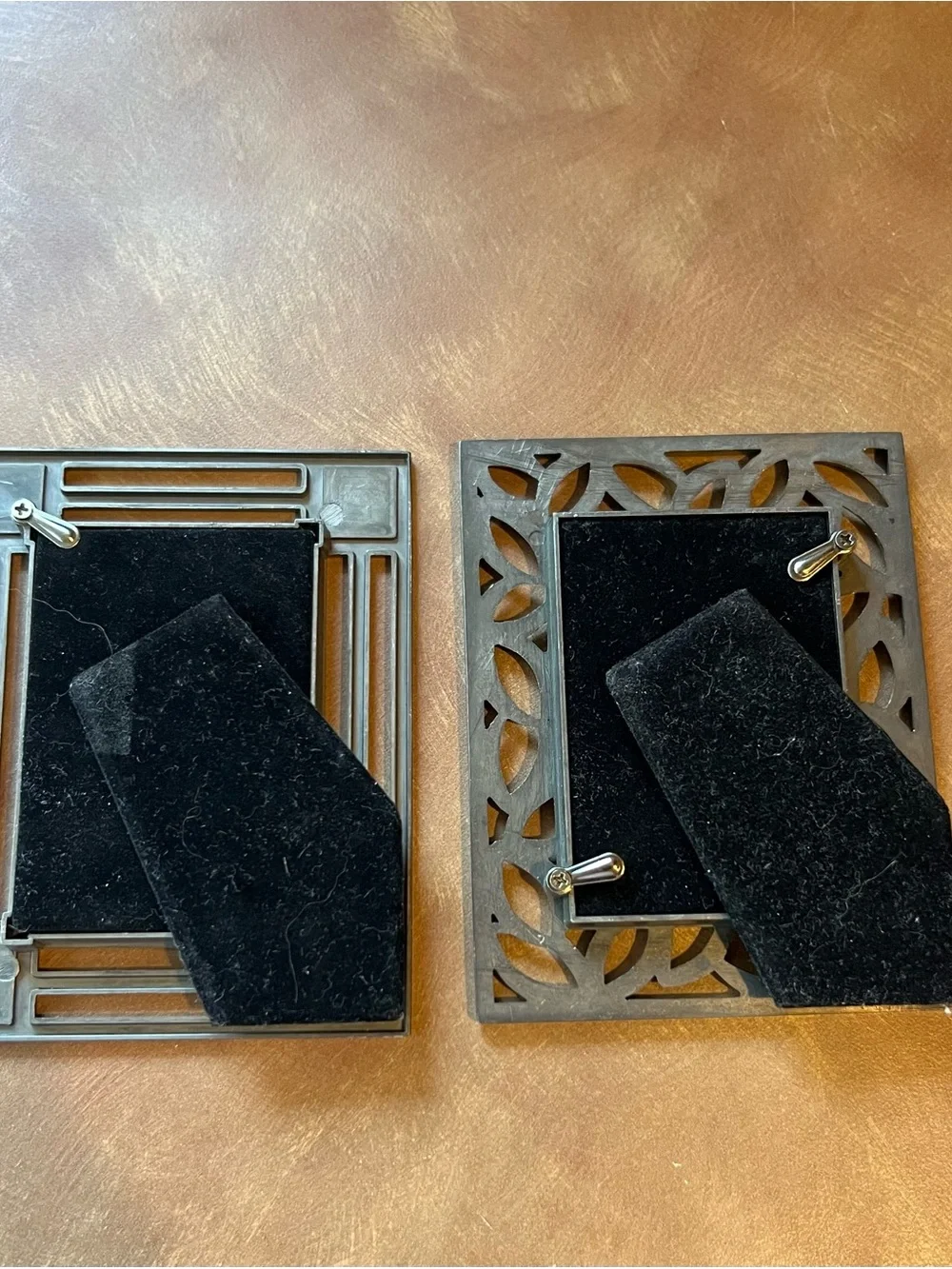 Art Deco Small Pewter Picture Frames - Set of 2 , Good condition